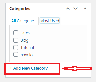 how to add category on blog post