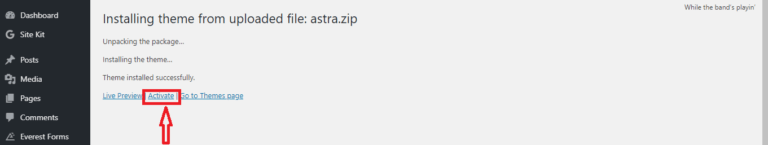 install wordpress theme from zip