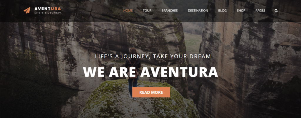 Aventura Best Travel Agency Company WordPress Theme