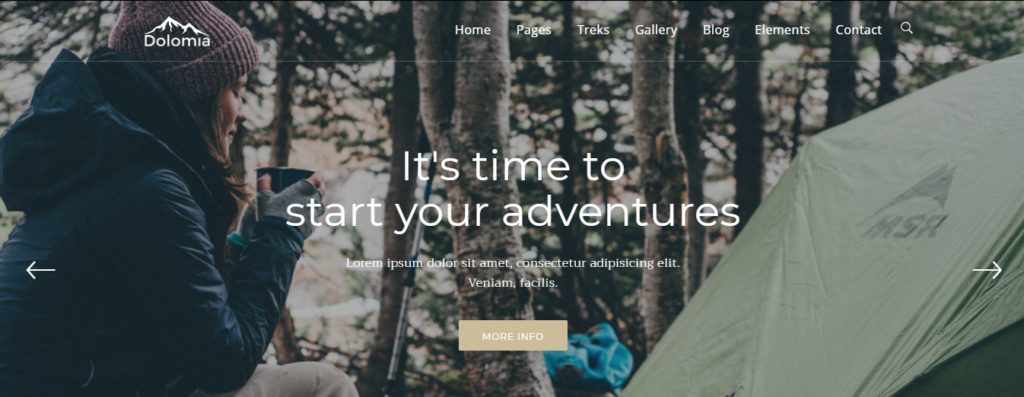 Dolomia - Outdoor Travel Agency WordPress Theme