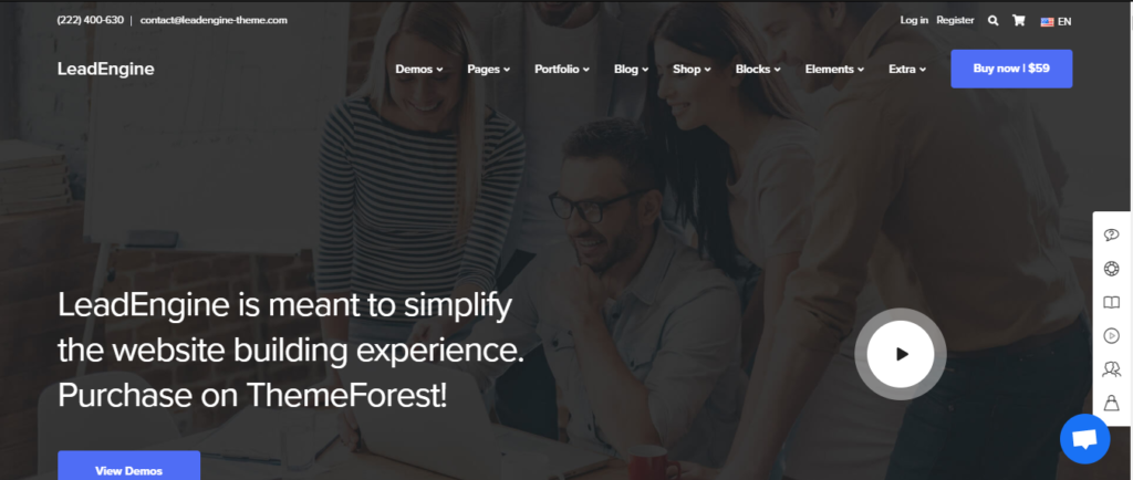 LeadEngine Premium Travel Agency WordPress Theme