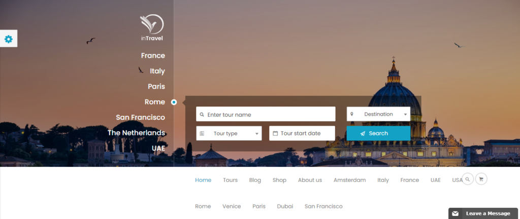 inTravel - Travel Booking Agency WordPress Theme